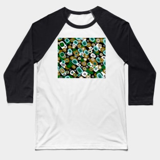 Terrazzo Green Seamless Baseball T-Shirt